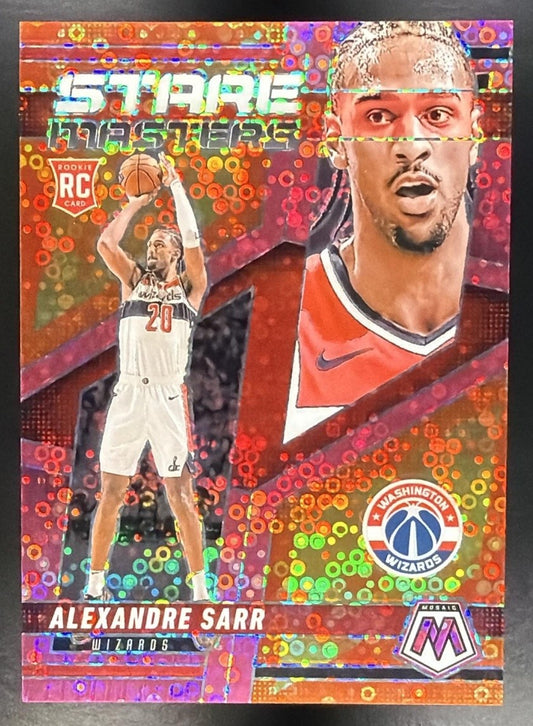 2024 Panini Mosaic Alexandre Sarr #14 Stare Master Fast Break Pink Mosaic /20 RC