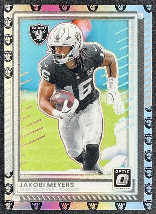 JAKOBI MEYERS 2025 PANINI DONRUSS OPTIC #77 TEAM LOGO PRIZM 12/32 RAIDERS