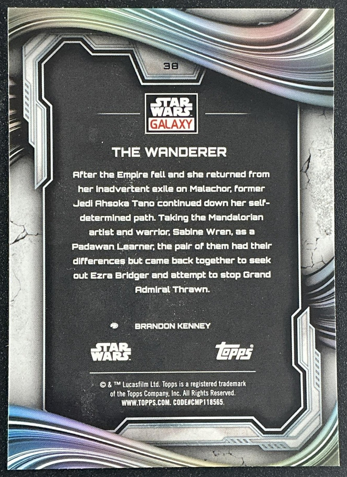 THE WANDERER 2025 TOPPS CHROME STAR WARS GALAXY #38