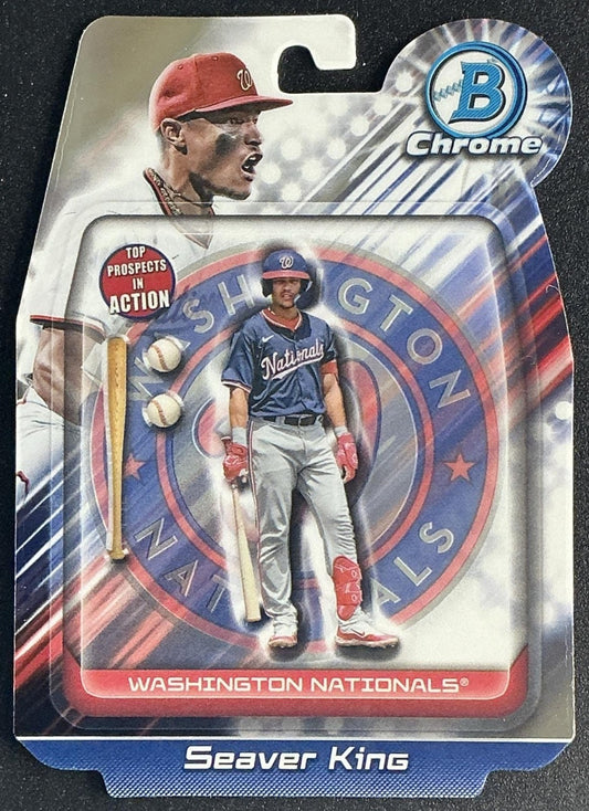 SEAVER KING 2024 BOWMAN DRAFT #BIA-8 IN ACTION NATIONALS