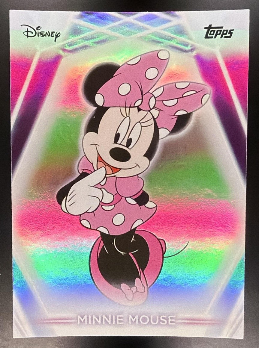 MINNIE MOUSE 2026 TOPPS DISNEY NEON #199 RAINBOW FOIL MICKEY & FRIENDS