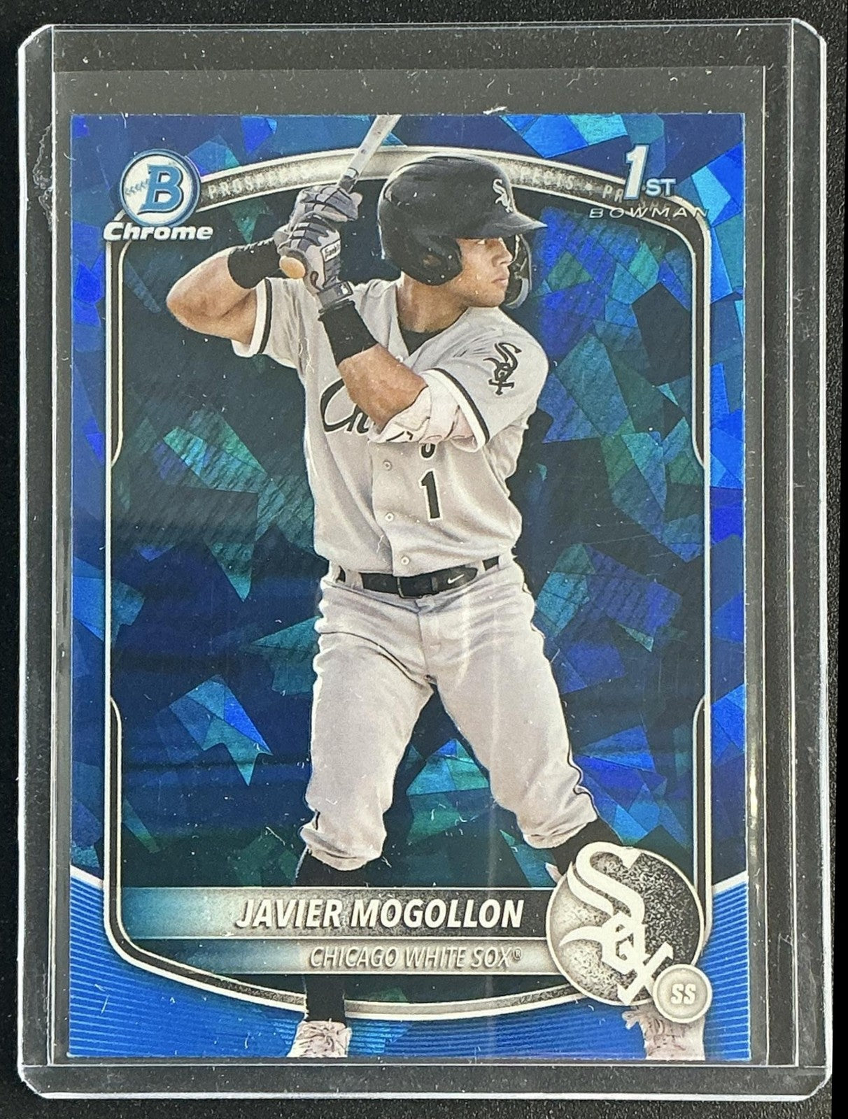 JAVIER MOGOLLON 2025 BOWMAN SAPPHIRE #BCP-68 CHROME 1ST PROSPECT WHITE SOX