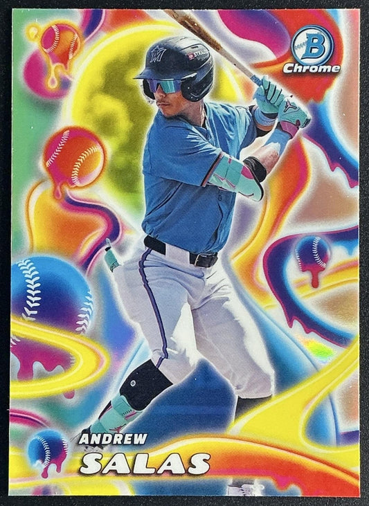 ANDREW SALAS 2025 BOWMAN CHROME #MM-17 MELT MASHERS MARLINS
