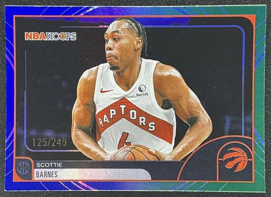 2025 Topps Hoops Scottie Barnes #234 Rainbow Green and Blue Foil /249