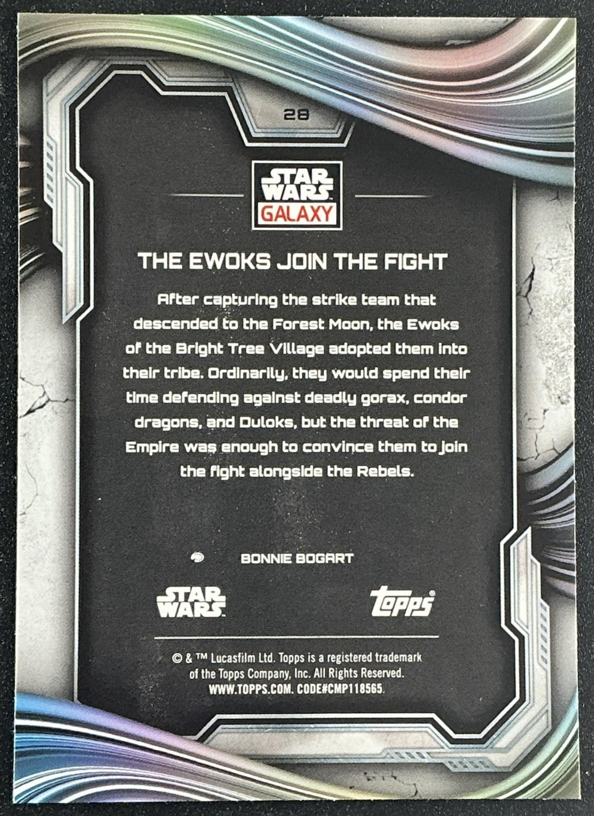 THE EWOKS JOIN FIGHT 2025 TOPPS CHROME STAR WARS GALAXY #28