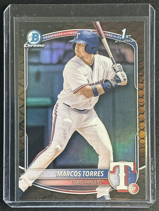 2025 Bowman Marcos Torres #BCP-94 Chrome Reptilian Refractor 1st Prospect