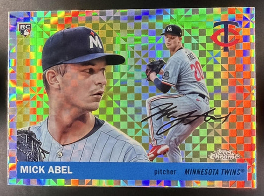 MICK ABEL 2025 TOPPS CHROME PLATINUM ANNIVERSARY #22 X-FRACTOR RC TWINS
