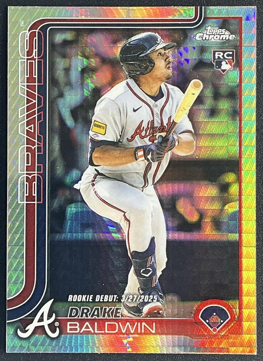 DRAKE BALDWIN 2025 TOPPS CHROME UPDATE #USC88 PRISM REFRACTOR RC BRAVES