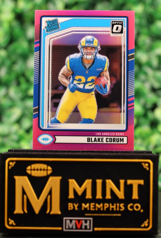 2024 DONRUSS #322 BLAKE CORUM OPTIC RATED ROOKIES PREVIEW PINK RAMS RC