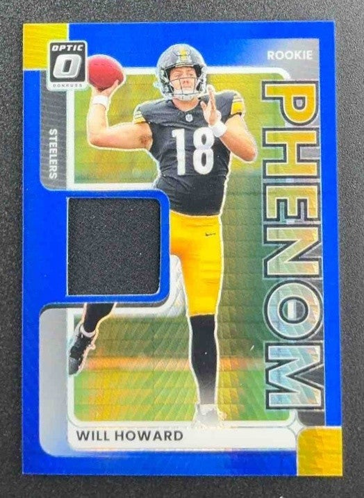 2025 Panini Donruss Optic Will Howard Rookie Phenoms Blue Hyper Prizm RC