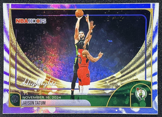 JAYSON TATUM 2025-26 TOPPS HOOPS #263 RAINBOW FOIL SEASON HIGHLIGHT CELTICS