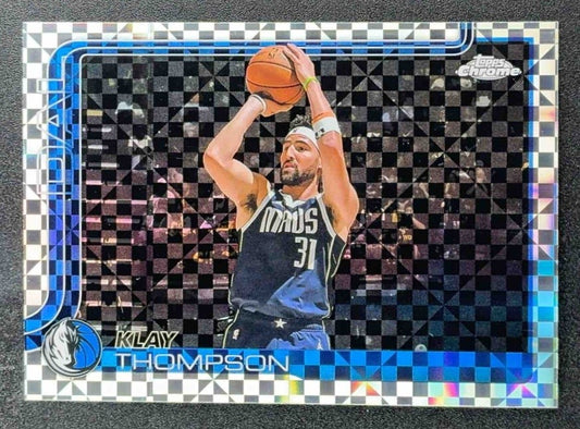 KLAY THOMPSON 2025-26 TOPPS CHROME #42 X-FRACTOR MAVERICKS