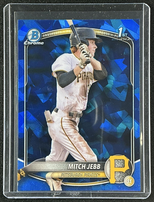 MITCH JEBB 2025 BOWMAN SAPPHIRE #BCP-41 CHROME 1ST PROSPECT PIRATES