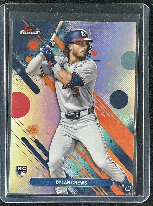 DYLAN CREWS 2025 TOPPS FINEST #34 COMMON REFRACTOR RC NATIONALS