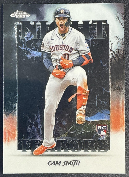 CAM SMITH 2025 TOPPS CHROME UPDATE #NT-19 NIGHT TERRORS RC ASTROS