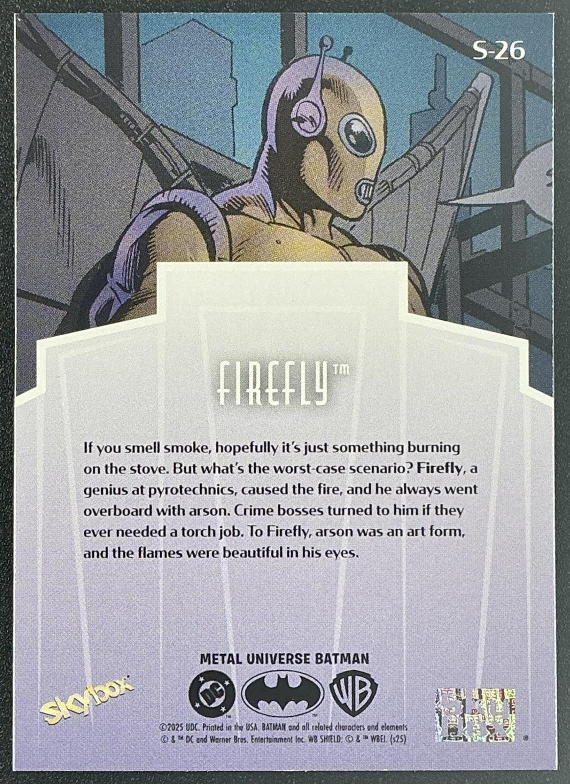 FIREFLY 2025 SKYBOX METAL UNIVERSE BATMAN #S-26 PREMIUM