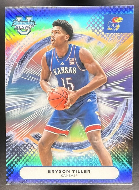 BRYSON TILLER 2025-26 BOWMAN BEST UNIVERSITY #16 REFRACTOR JAYHAWKS