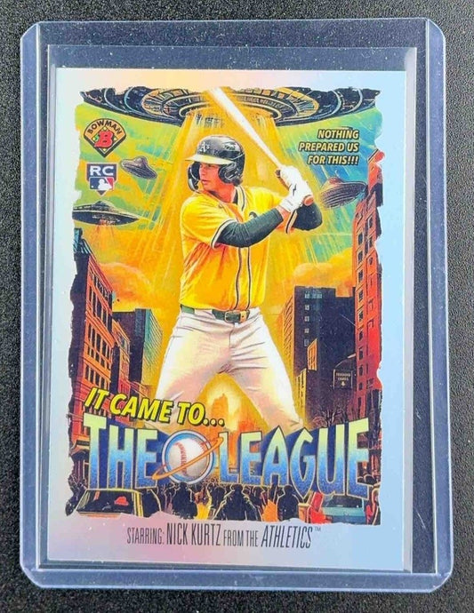 NICK KURTZ 2025 BOWMAN CHROME #IT-16 IT CAME TO THE LEAGUE RC ATHLETICS