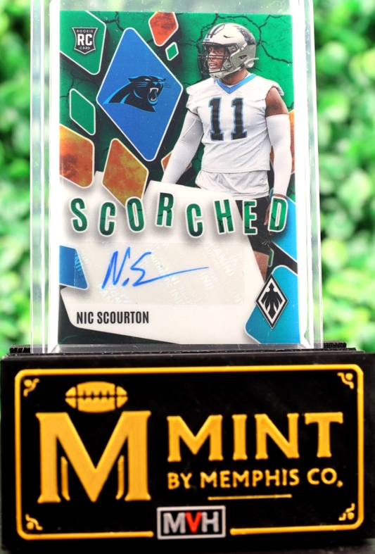 NIC SCOURTON 2025 PHOENIX SCORCHED GREEN AUTO RC FOTL SSP /25 PANTHERS