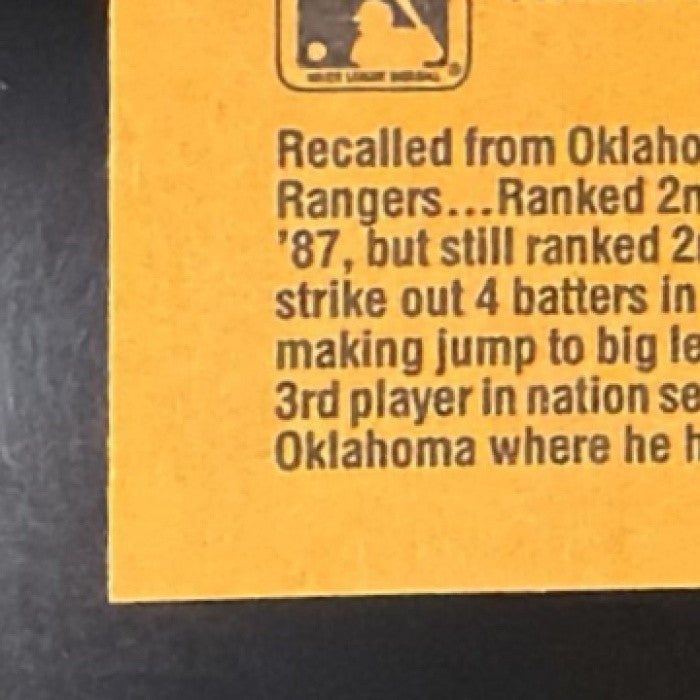 BOBBY WITT 1989 DONRUSS #461 RANGERS