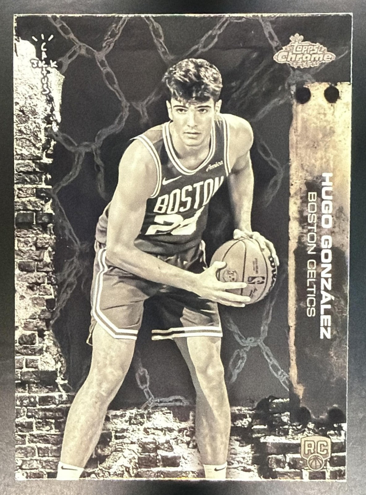 HUGO GONZALEZ 2025-26 TOPPS CHROME X CACTUS JACK #88 RC CELTICS