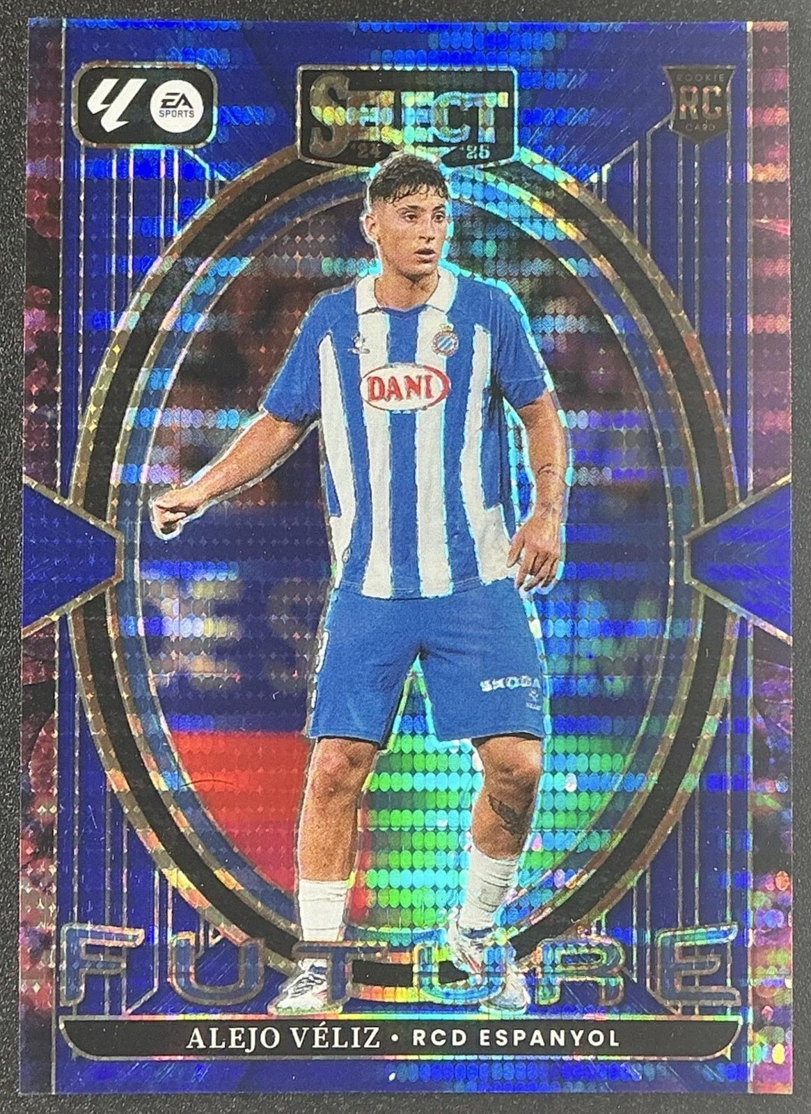 2024 Panini Select La Liga Alejo Veliz #13 Future Blue Pulsar Prizm