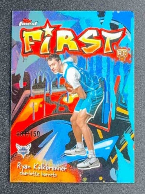2025 Topps Finest Ryan Kalkbrenner #F-24 First Sky Blue Refractor /150 RC