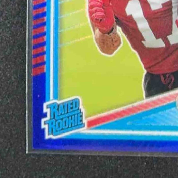 2025 Panini Donruss Optic Jordan Watkins #289 Rated Rookie Blue Hyper Prizm