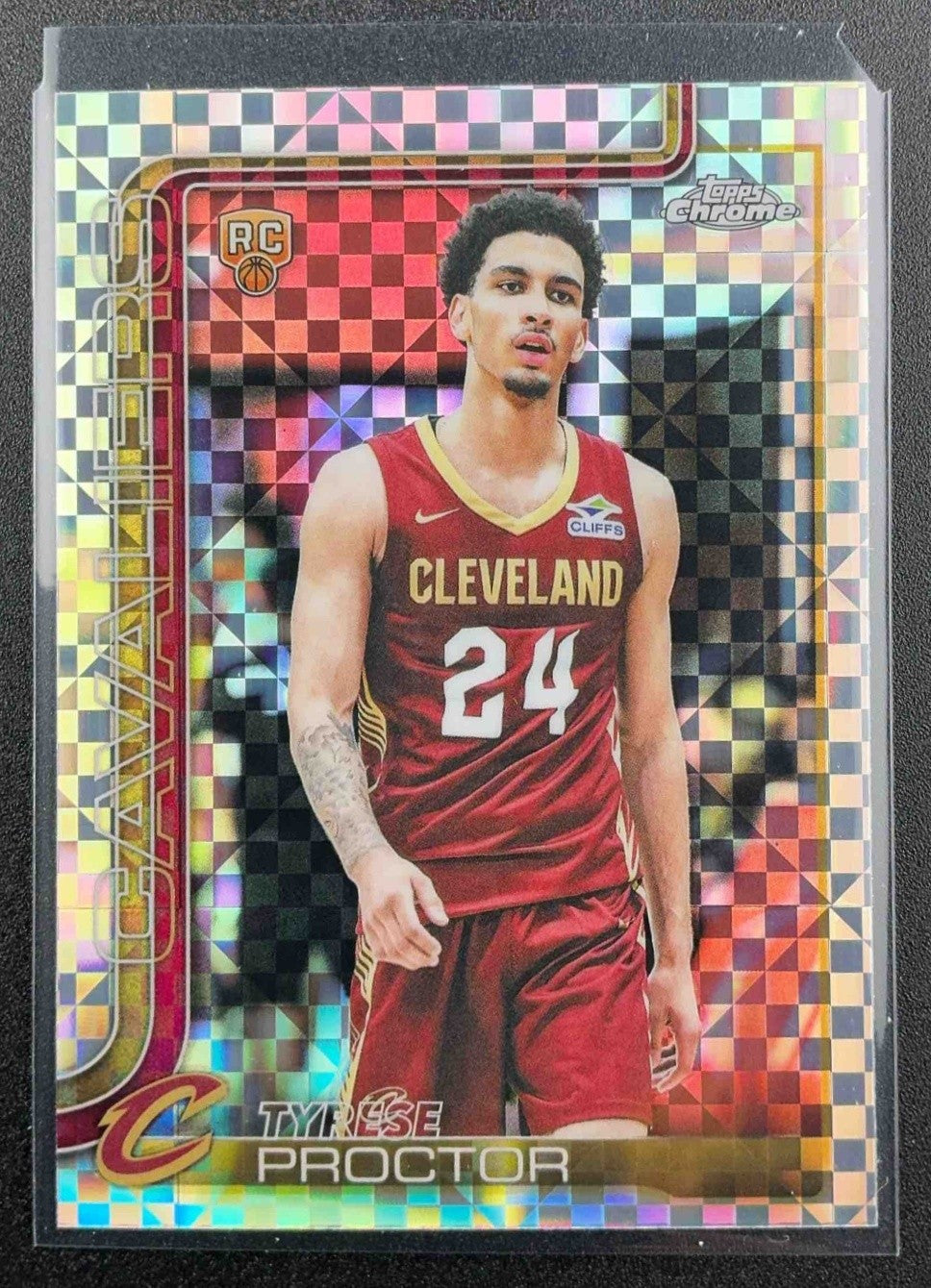 TYRESE PROCTOR 2025-26 TOPPS CHROME #300 X-FRACTOR RC CAVALIERS