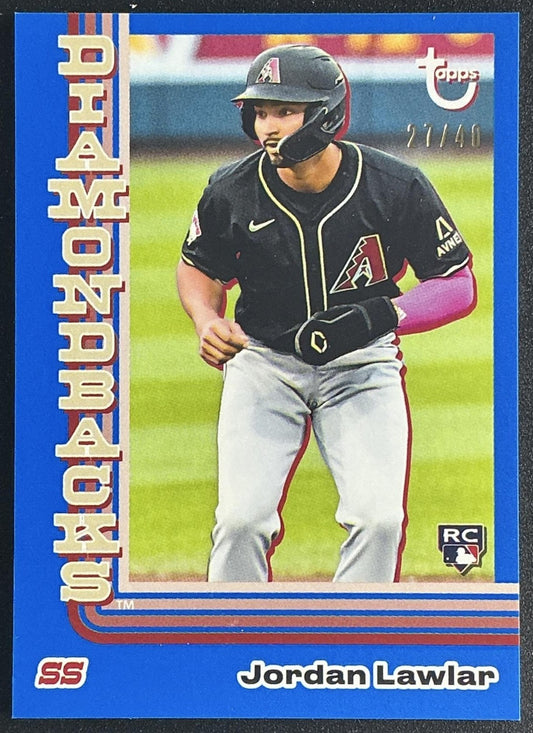 JORDAN LAWLAR 2024 TOPPS BROOKLYN COLLECTION #8 BLUE 4/40 RC DIAMONDBACKS