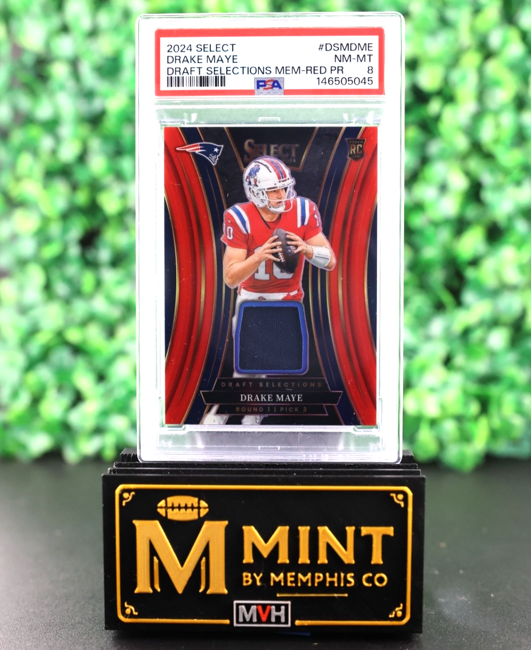 DRAKE MAYE 2024 SELECT DRAFT SELECTIONS MEMORABILIA ROOKIE PATCH RC PATRIOTS