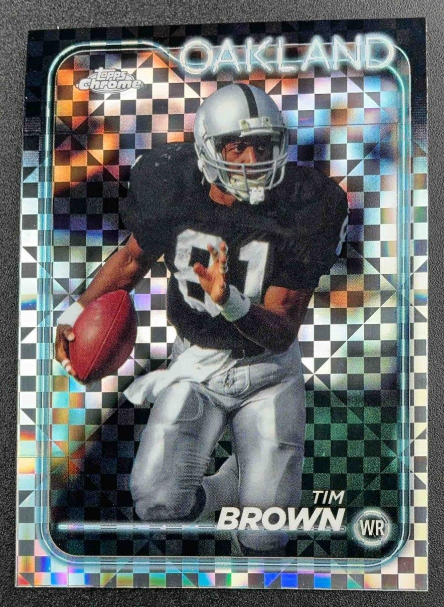 TIM BROWN 2024 TOPPS CHROME #151 X-FRACTOR RAIDERS
