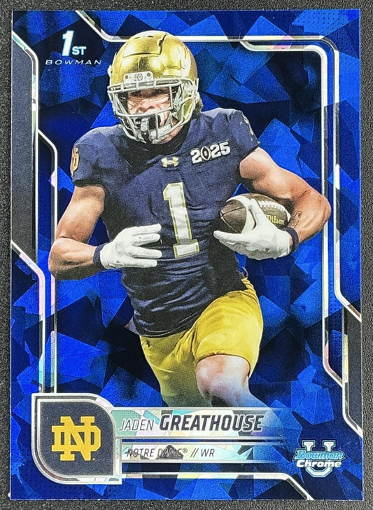 2025 Bowman Chrome University Sapphire Jaden Greathouse #63 1st Prospect