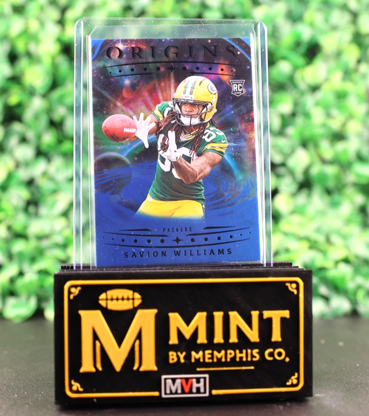 SAVION WILLIAMS 2025 PANINI ORIGINS #129 HOLO BLUE /199 RC PACKERS