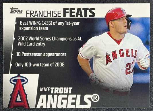 MIKE TROUT 2019 TOPPS #FF-3 FRANCHISE FEATS ANGELS