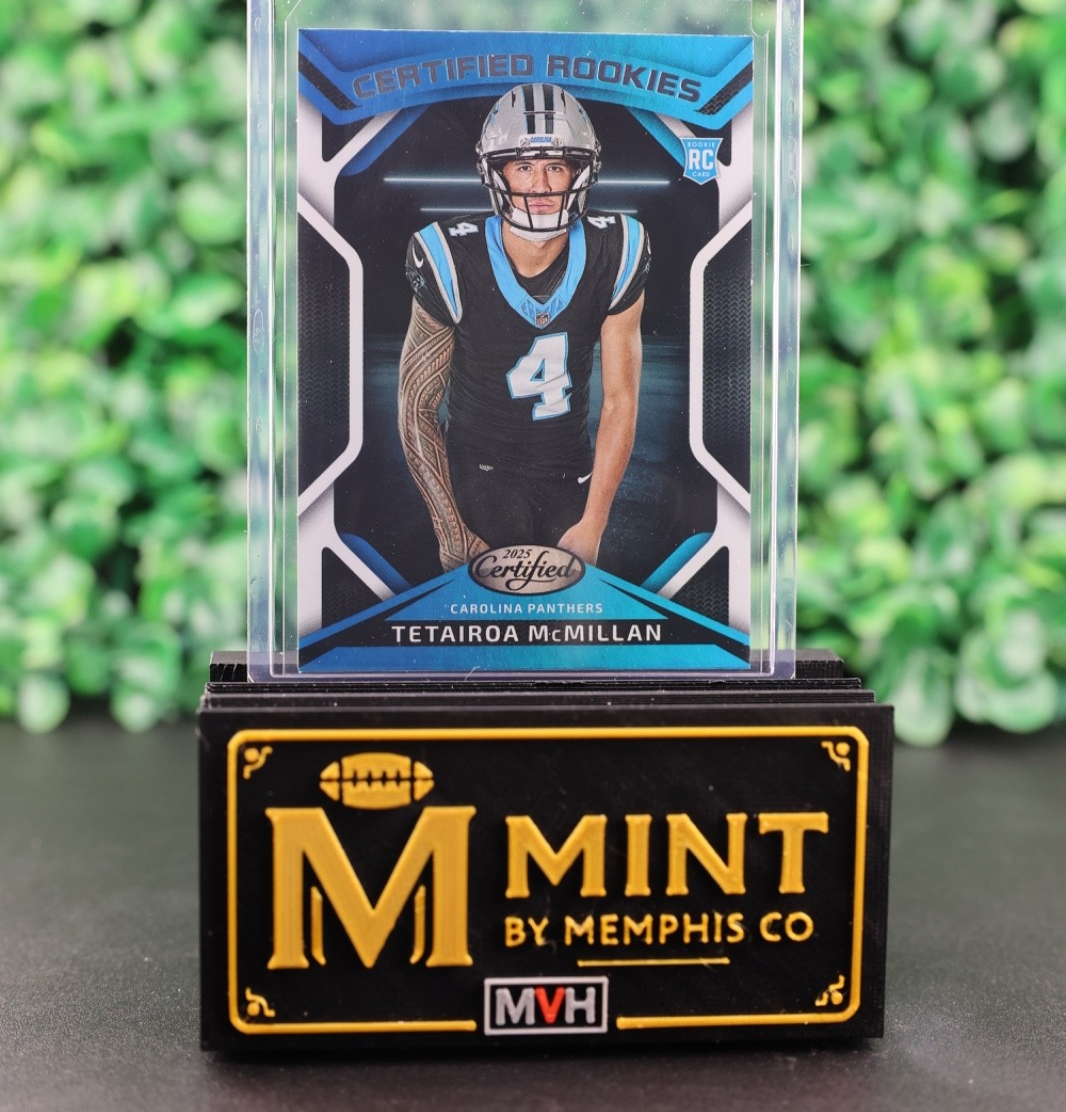 TETAIROA MCMILLAN 2025 PANINI CERTIFIED - CERTIFIED ROOKIES RC PANTHERS