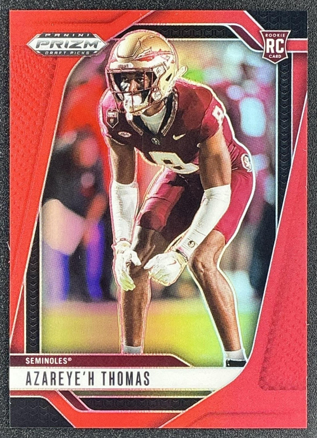 AZAREYE'H THOMAS 2025 PANINI PRIZM DRAFT PICKS #7 RED 259/399 RC SEMINOLES