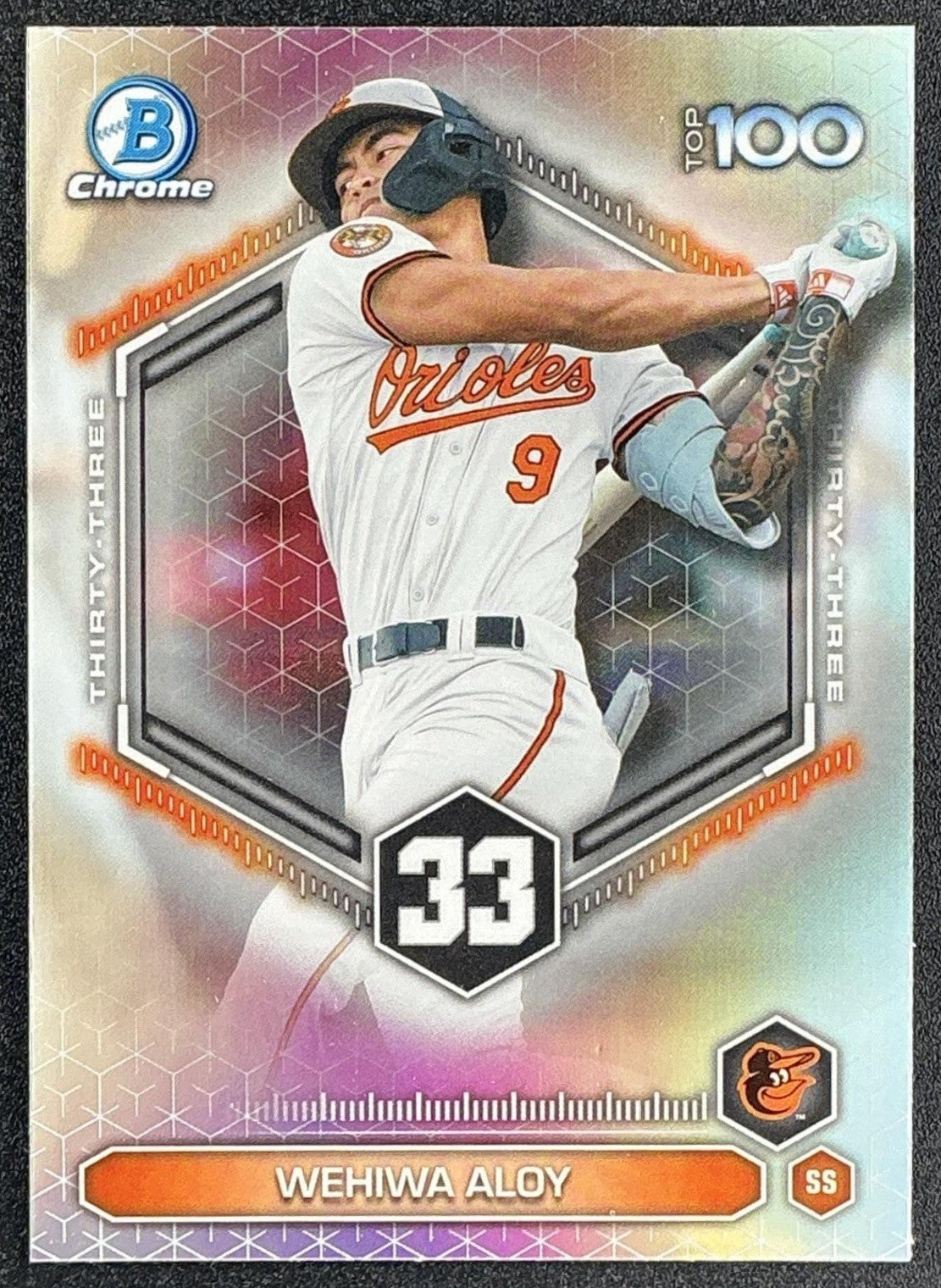 WEHIWA ALOY 2026 BOWMAN #BTP-33 SCOUTS TOP 100 CHROME ORIOLES