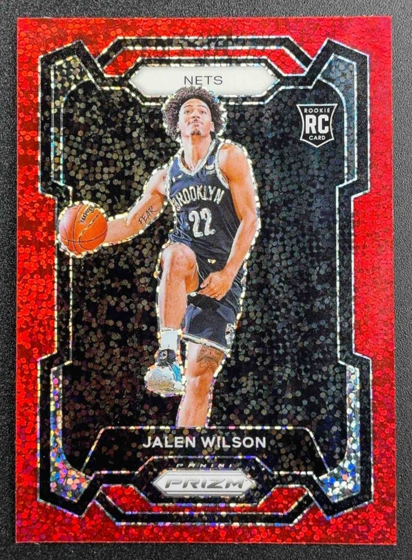 JALEN WILSON 2023-24 PANINI PRIZM #128 PRIZMS RED SPARKLE RC NETS
