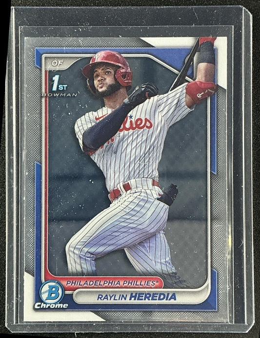 RAYLIN HEREDIA 2024 BOWMAN #BCP-146 CHROME 1ST PROSPECT PHILLIES