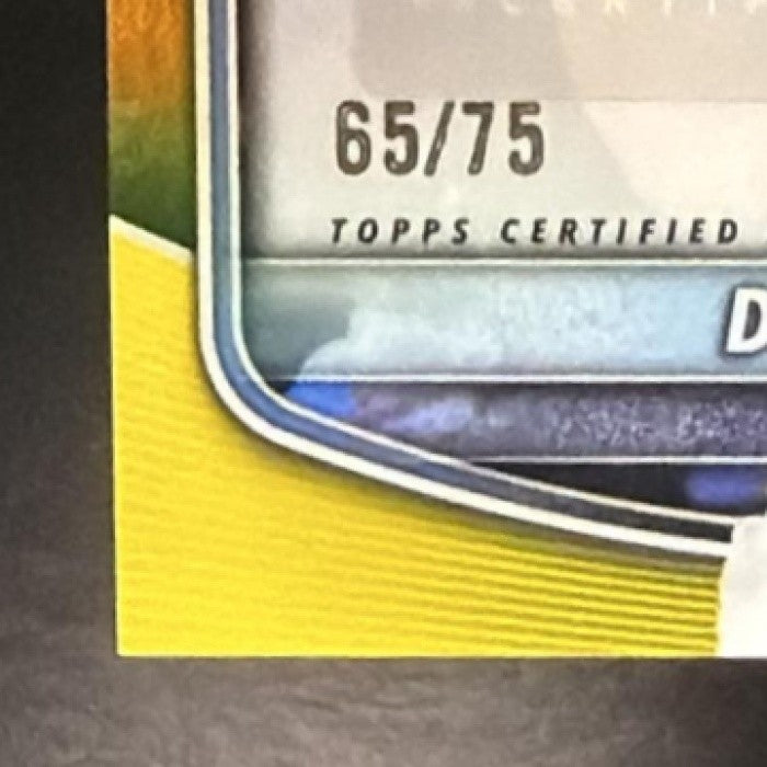 2025 Bowman Derek Dixon #CPA-DD Chrome Auto Yellow Refractor /75 1st Prospect