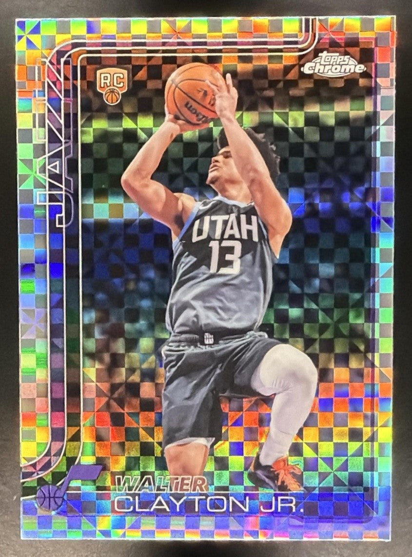 WALTER CLAYTON JR. 2025-26 TOPPS CHROME UPDATE #168 X-FRACTOR RC JAZZ