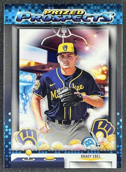 BRADY EBEL 2025 BOWMAN DRAFT #PP-19 CHROME PRIZED PROSPECTS BREWERS