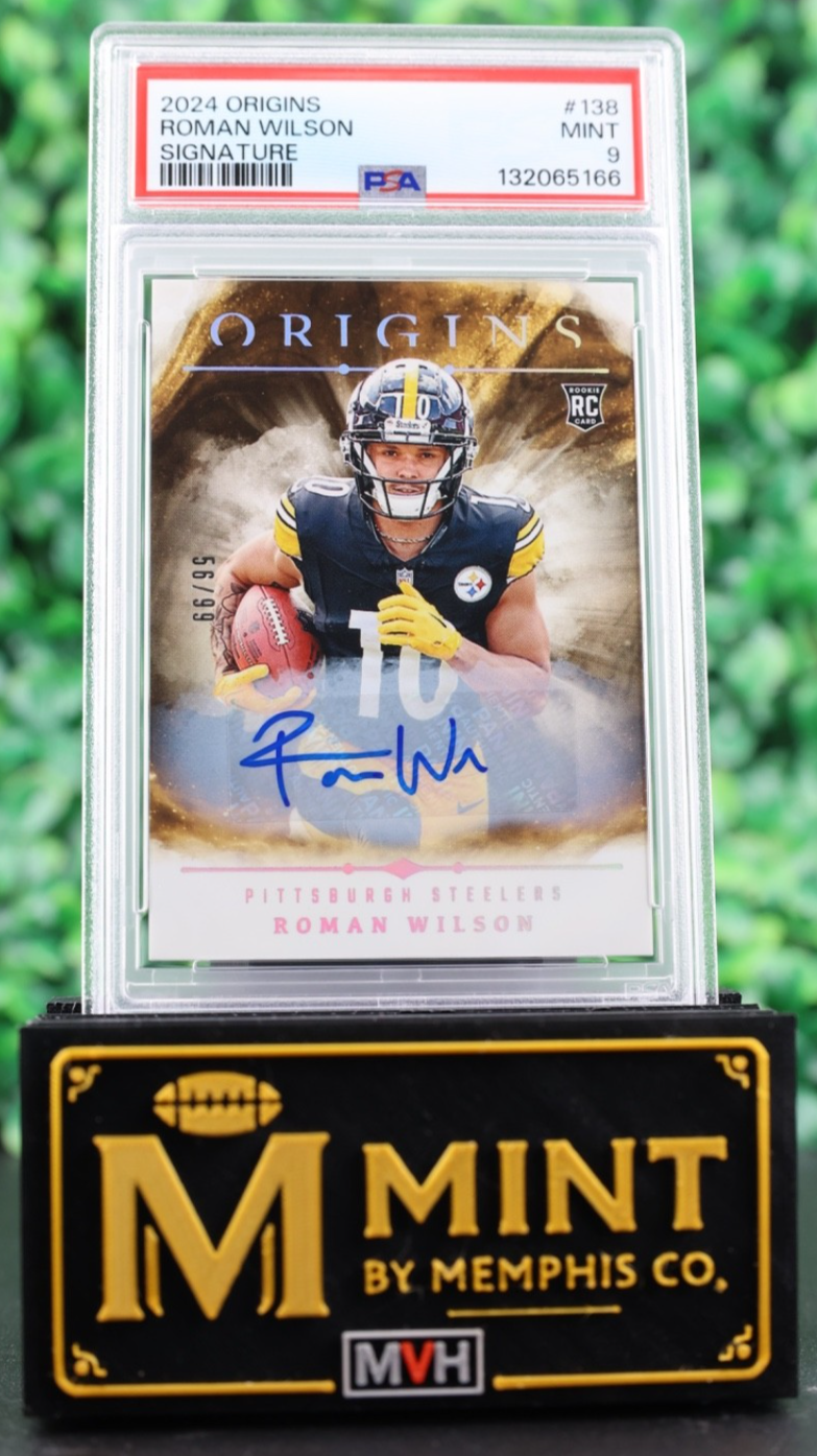 ROMAN WILSON 2024 PANINI ORIGINS RC  AUTO /99 #138 STEELERS SP POP 2