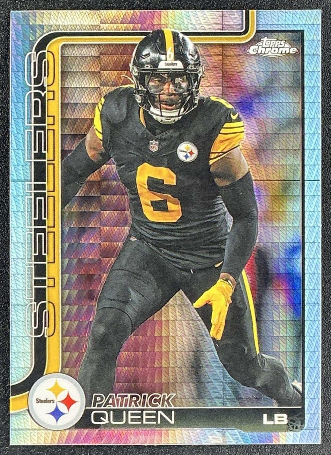 PATRICK QUEEN 2025 TOPPS CHROME #260 PRISM REFRACTOR STEELERS