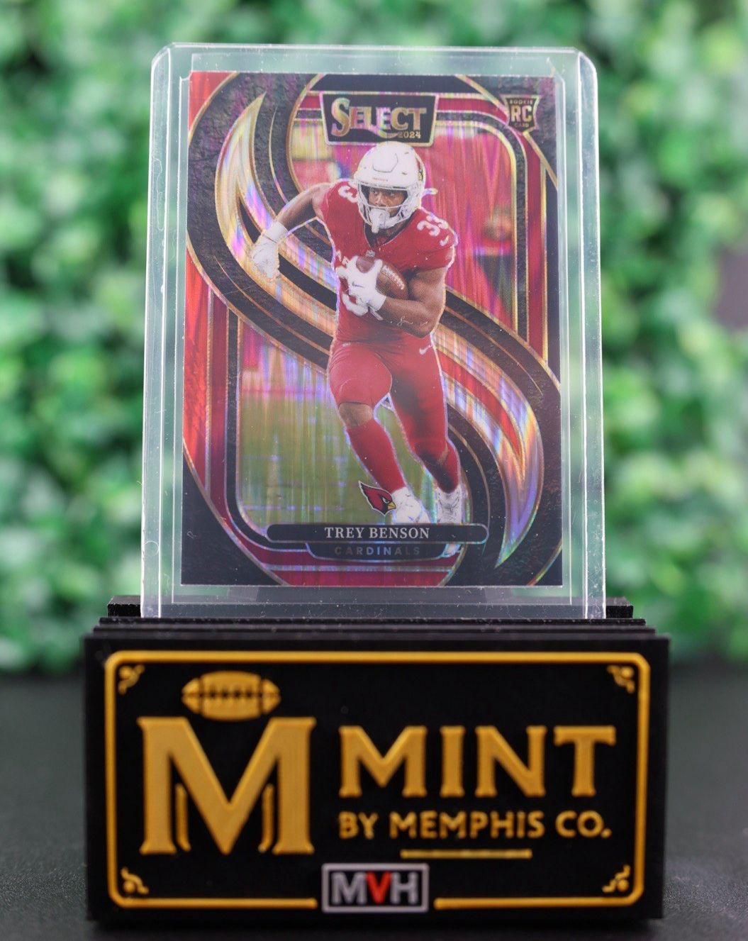 TREY BENSON 2024  SELECT PREMIER #198 BLACK RED SHOCK RC COLOR MATCH CARDINALS