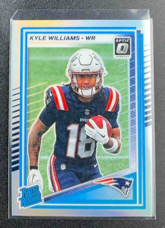 KYLE WILLIAMS 2025 PANINI DONRUSS OPTIC #245 RATED ROOKIE HOLO PRIZM PATRIOTS