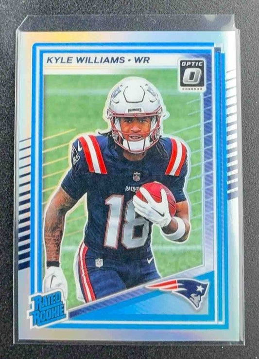 KYLE WILLIAMS 2025 PANINI DONRUSS OPTIC #245 RATED ROOKIE HOLO PRIZM PATRIOTS