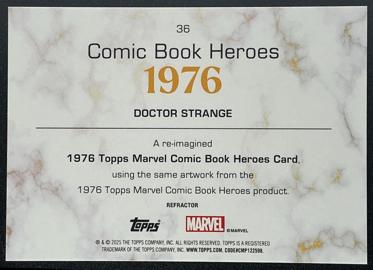 2025 Topps Marvel 1975 Golden Anniversary Doctor Strange #36 Refractor