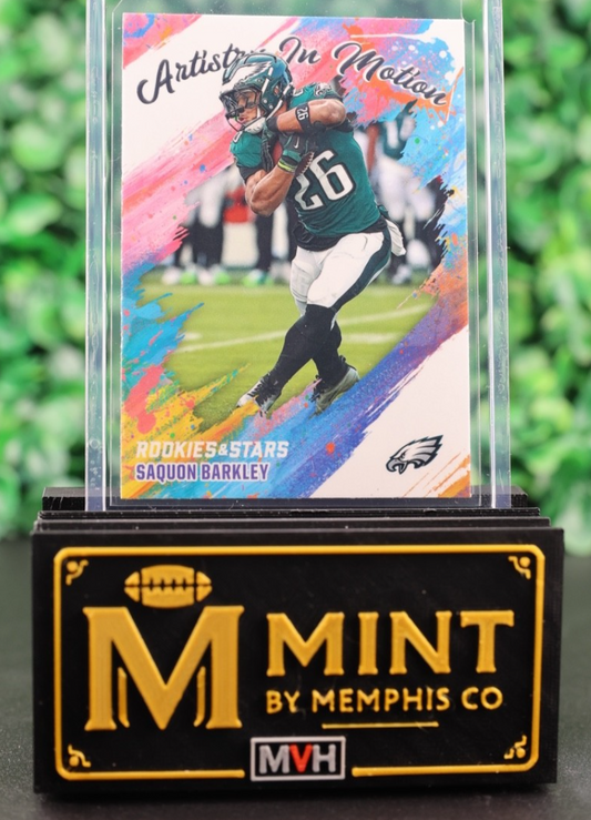 SAQUON BARKLEY 2025 PANINI ROOKIES & STARS - ARTISTRY IN MOTION #18 EAGLES